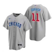 Men's Nike Chicago Cubs #11 Yu Darvish Gray Road Stitched Baseball Jersey