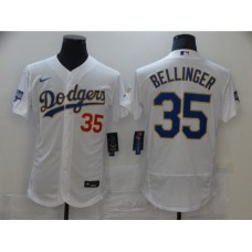 Men's Nike Los Angeles Dodgers #35 Cody Bellinger White World Series Champions Authentic Stitched Jersey