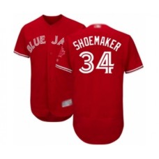 Men's Toronto Blue Jays #34 Matt Shoemaker Scarlet Alternate Flex Base Authentic Collection Alternate Baseball Player Stitched Jersey