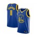 Men's Golden State Warriors #11 Klay Thompson Authentic Royal Finished Basketball Stitched Jersey - Icon Edition