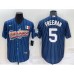 Men's Los Angeles Dodgers #5 Freddie Freeman Rainbow Blue Red Pinstripe Mexico Cool Base Nike Stitched Jersey