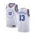 Men's Nike Philadelphia 76ers #13 Wilt Chamberlain White Swingman Jersey - Earned Edition