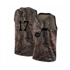 Men's Utah Jazz #17 Ed Davis Swingman Camo Realtree Collection Basketball Jersey