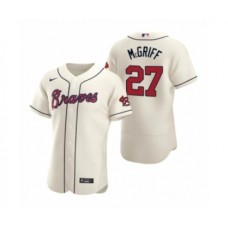 Men's Atlanta Braves #27 Fred McGriff Nike Cream Authentic 2020 Alternate Stitched Jersey