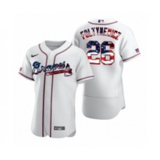 Men's Mike Foltynewicz Atlanta Braves White 2020 Stars & Stripes 4th of July Stitched Jersey