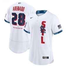 Men's St. Louis Cardinals #28 Nolan Arenado Nike White 2021 MLB All-Star Game Authentic Player Stitched Jersey