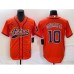 Men's Houston Astros #10 Yuli Gurriel Orange Cool Base Stitched Baseball Jersey