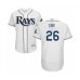 Men's Tampa Bay Rays #26 Ji-Man Choi Home White Home Flex Base Authentic Collection Baseball Player Stitched Jersey