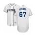 Men's San Diego Padres #67 David Bednar White Home Flex Base Authentic Collection Baseball Player Stitched Jersey