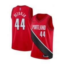 Men's Portland Trail Blazers #44 Mario Hezonja Authentic Red Finished Basketball Stitched Jersey - Statement Edition