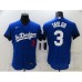 Men's Los Angeles Dodgers #3 Chris Taylor Blue Elite City Player Stitched Jersey