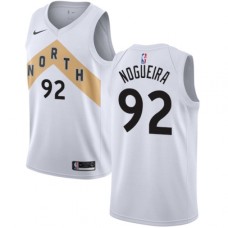 Men's Nike Toronto Raptors #92 Lucas Nogueira Swingman White NBA Jersey - City Edition