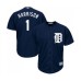 Men's Detroit Tigers #1 Josh Harrison Replica Navy Blue Alternate Cool Base Baseball Jersey