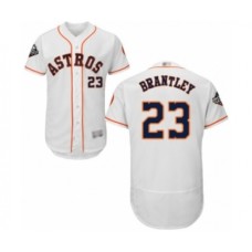 Men's Houston Astros #23 Michael Brantley White Home Flex Base Authentic Collection 2019 World Series Bound Baseball Stitched Jersey