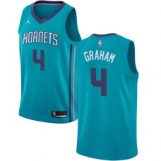 Men's Nike Jordan Charlotte Hornets #4 Devonte Graham Swingman Teal NBA Jersey - Icon Edition