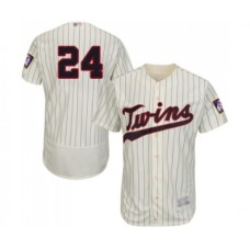 Men's Minnesota Twins #24 C. J. Cron Cream Alternate Flex Base Authentic Collection Baseball Jersey