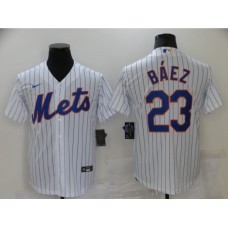 Men's Nike New York Mets #23 Keon Broxton White Home Flex Base Authentic Baseball Stitched Jersey