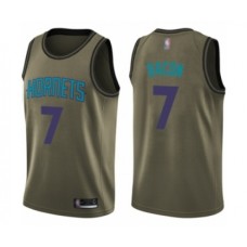 Men's Charlotte Hornets #7 Dwayne Bacon Swingman Green Salute to Service Basketball Stitched Jersey