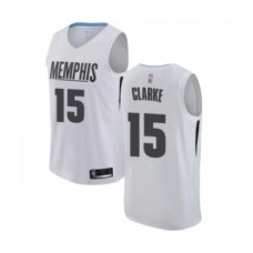 Men's Memphis Grizzlies #15 Brandon Clarke Authentic White Basketball Stitched Jersey - City Edition