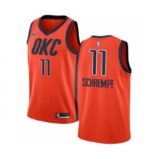 Men's Nike Oklahoma City Thunder #11 Detlef Schrempf Orange Swingman Jersey - Earned Edition