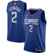 Men's LA Clippers #2 Kawhi Leonard Nike Royal 2020-21 Swingman Stitched Jersey