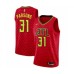 Men's Atlanta Hawks #31 Chandler Parsons Authentic Red Basketball Stitched Jersey Statement Edition