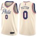 Men's Nike Philadelphia 76ers #0 Justin Patton Swingman Cream NBA Jersey - City Edition