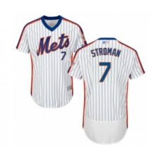 Men's New York Mets #7 Marcus Stroman White Alternate Flex Base Authentic Collection Baseball Jersey