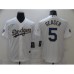 Men's Nike Los Angeles Dodgers #5 Corey Seager White Game Champions Stitched Jersey