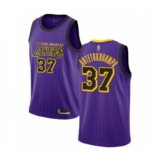 Men's Los Angeles Lakers #37 Kostas Antetokounmpo Authentic Purple Basketball Stitched Jersey - City Edition