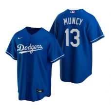 Men's Nike Los Angeles Dodgers #13 Max Muncy Royal Alternate Stitched Baseball Jersey