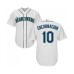 Men's Seattle Mariners #10 Edwin Encarnacion Replica White Home Cool Base Baseball Jersey