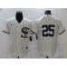 Men's Chicago White Sox #25 Jim Abbott Cream Game 2021 Field of Dreams Stitched Jersey