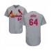 Men's St. Louis Cardinals #64 Ramon Urias Grey Road Flex Base Authentic Collection Baseball Player Stitched Jersey