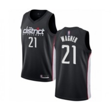 Men's Washington Wizards #21 Moritz Wagner Authentic Black Basketball Stitched Jersey - City Edition