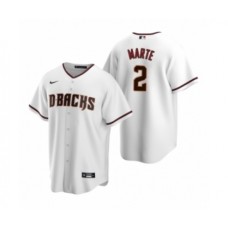 Men's Arizona Diamondbacks #2 Starling Marte Nike White Replica Home Stitched Jersey