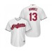 Men's Cleveland Indians #13 Hanley Ramirez Replica White Home Cool Base Baseball Jersey