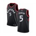 Men's Toronto Raptors #5 Stanley Johnson Authentic Black Basketball Stitched Jersey Statement Edition