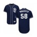 Men's San Diego Padres #58 Trey Wingenter Navy Blue Alternate Flex Base Authentic Collection Baseball Player Stitched Jersey