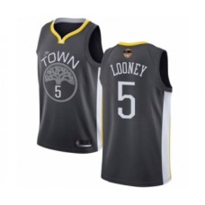 Men's Golden State Warriors #5 Kevon Looney Swingman Black 2019 Basketball Finals Bound Basketball Jersey - Statement Edition