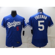 Men's Nike Los Angeles Dodgers #5 Freddie Freeman Blue Baseball Stitched Jersey