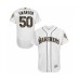 Men's Seattle Mariners #50 Erik Swanson Authentic White 2016 Memorial Day Fashion Flex Base Baseball Player Stitched Jersey