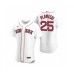 Men's Boston Red Sox #25 Kevin Plawecki Nike White Authentic 2020 Home Stitched Jersey