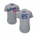 Men's Los Angeles Dodgers #85 Dustin May Grey Road Flex Base Authentic Collection Baseball Player Stitched Jersey