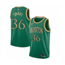 Men's Boston Celtics #36 Marcus Smart Swingman Green Basketball Stitched Jersey - 2019 20 City Edition