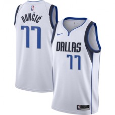 Men's Dallas Mavericks #77 Luka Doncic Nike White 2020-21 Swingman Stitched Jersey