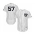 Men's New York Yankees #57 Chad Green White Home Flex Base Authentic Collection Baseball Player Stitched Jersey