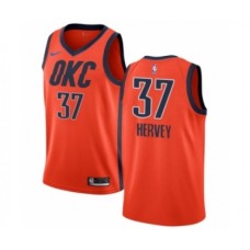 Men's Nike Oklahoma City Thunder #37 Kevin Hervey Orange Swingman Jersey - Earned Edition