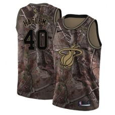 Men's Nike Miami Heat #40 Udonis Haslem Swingman Camo Realtree Collection NBA Jersey