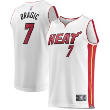 Men's Miami Heat #7 Goran Dragic Fanatics Branded White 2020-21 Fast Break Replica Stitched Jersey